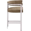 Meridian Furniture Marcello Brown Velvet Counter Stool (Set of 2)