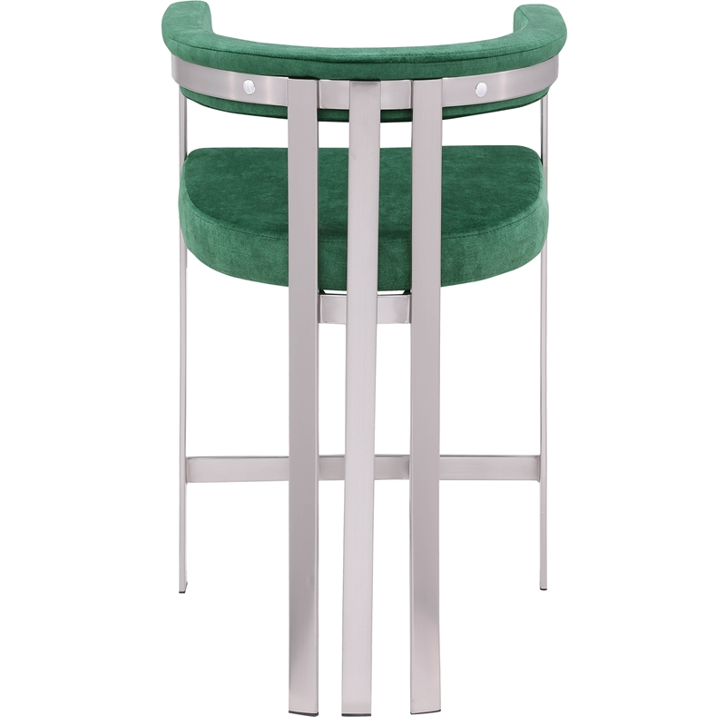 Meridian Furniture Marcello Green Velvet Counter Stool (Set of 2)
