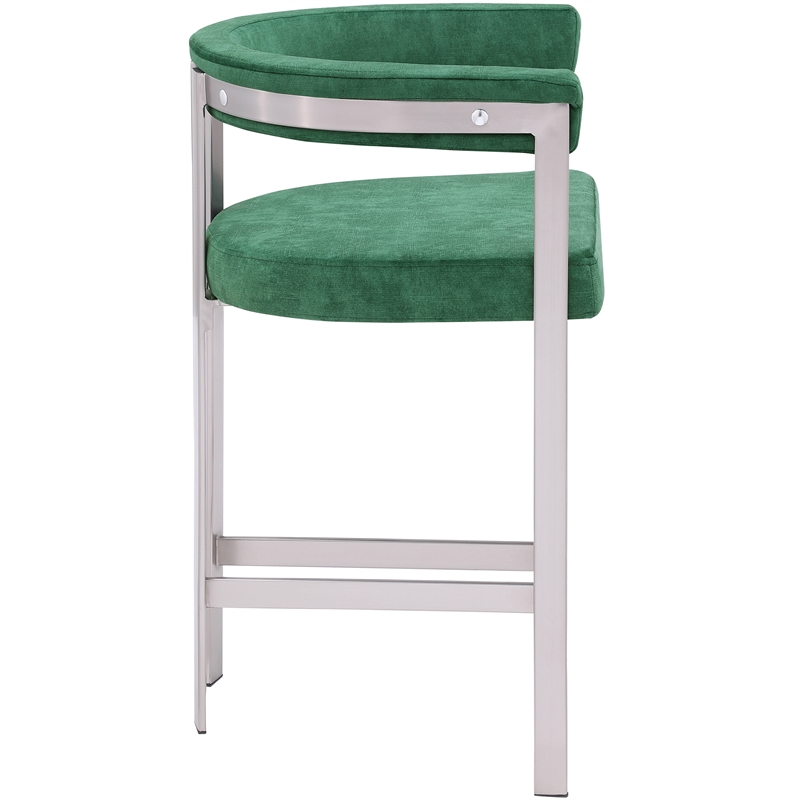 Meridian Furniture Marcello Green Velvet Counter Stool (Set of 2)