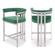 Meridian Furniture Marcello Green Velvet Counter Stool (Set of 2)