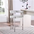 Meridian Furniture Marcello Grey Velvet Counter Stool (Set of 2)