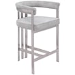 Meridian Furniture Marcello Grey Velvet Counter Stool (Set of 2)