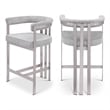 Meridian Furniture Marcello Grey Velvet Counter Stool (Set of 2)