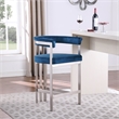 Meridian Furniture Marcello Navy Velvet Counter Stool (Set of 2)