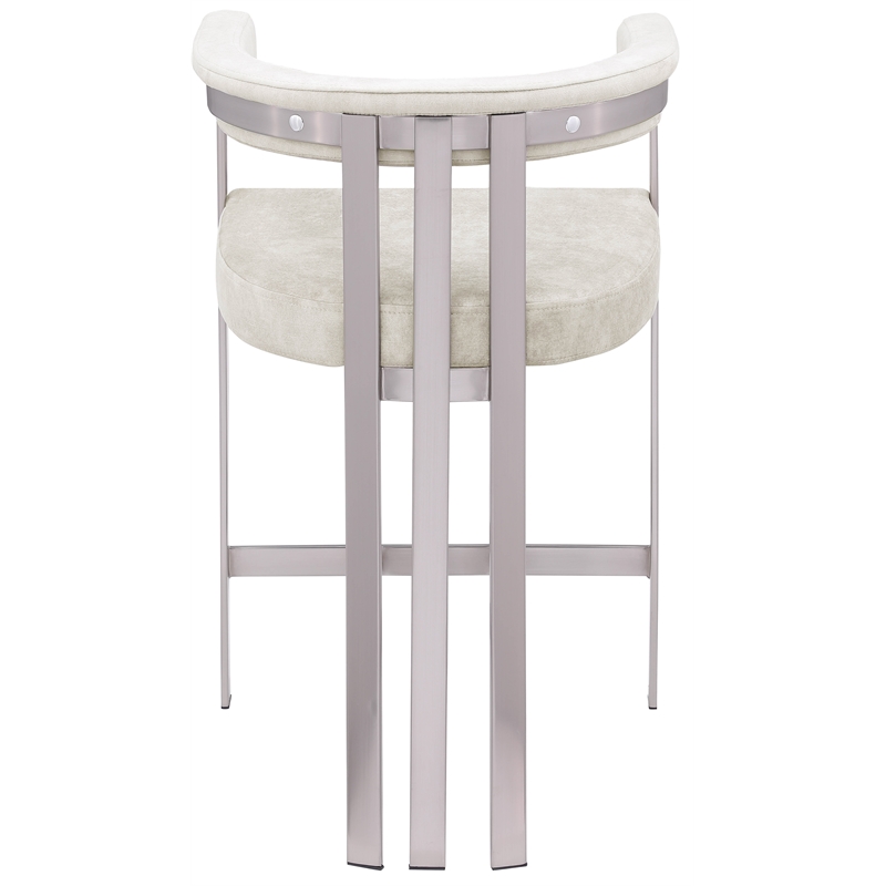 Meridian Furniture Marcello Stone Velvet Counter Stool (Set of 2)