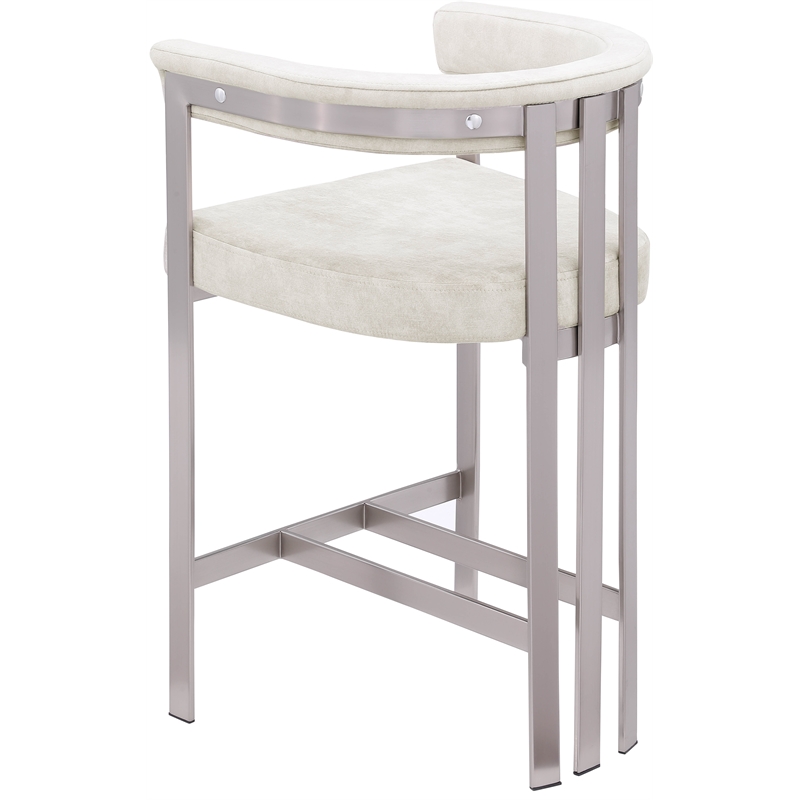 Meridian Furniture Marcello Stone Velvet Counter Stool (Set of 2)