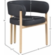 Meridian Furniture Gideon Black Vegan Leather Dining Chair (Set of 2)