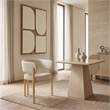 Meridian Furniture Gideon Cream Vegan Leather Dining Chair (Set of 2)