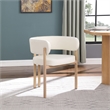Meridian Furniture Gideon Cream Vegan Leather Dining Chair (Set of 2)