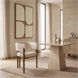 Meridian Furniture Gideon Cream Vegan Leather Dining Chair (Set of 2)
