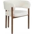 Meridian Furniture Gideon Cream Vegan Leather Dining Chair (Set of 2)