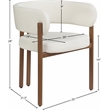Meridian Furniture Gideon Cream Vegan Leather Dining Chair (Set of 2)