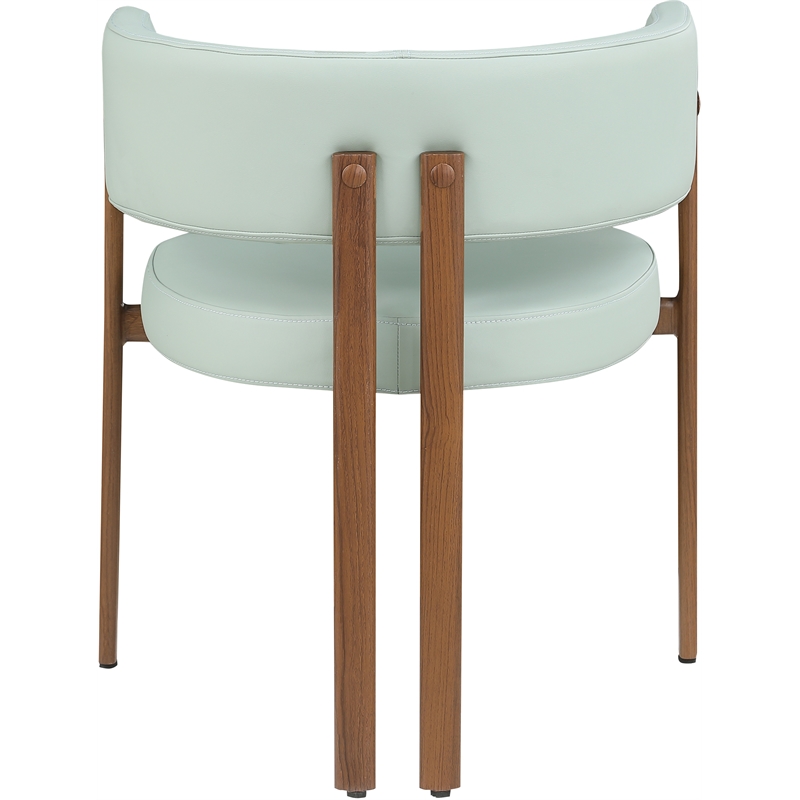 Meridian Furniture Gideon Mint Green Vegan Leather Dining Chair (Set of 2)