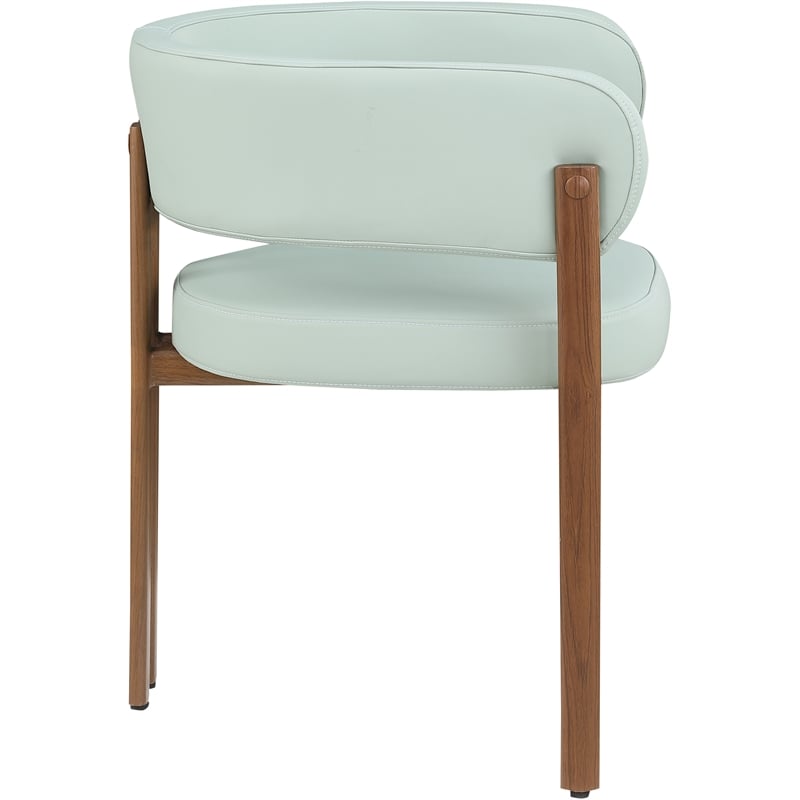 Meridian Furniture Gideon Mint Green Vegan Leather Dining Chair (Set of 2)
