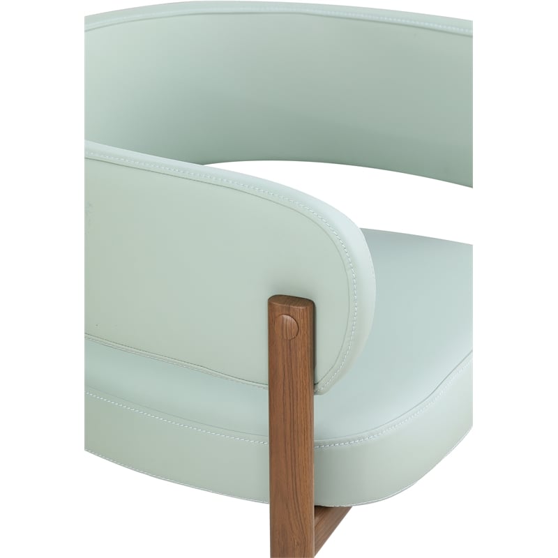 Meridian Furniture Gideon Mint Green Vegan Leather Dining Chair (Set of 2)