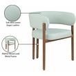 Meridian Furniture Gideon Mint Green Vegan Leather Dining Chair (Set of 2)