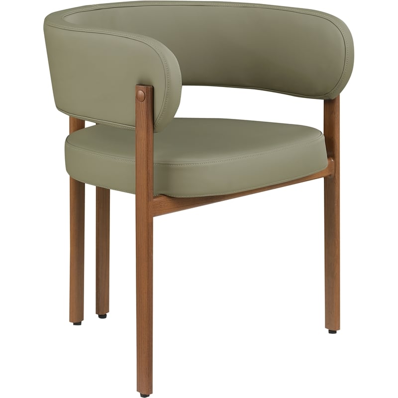 Meridian Furniture Gideon Olive Green Vegan Leather Dining Chair (Set of 2)