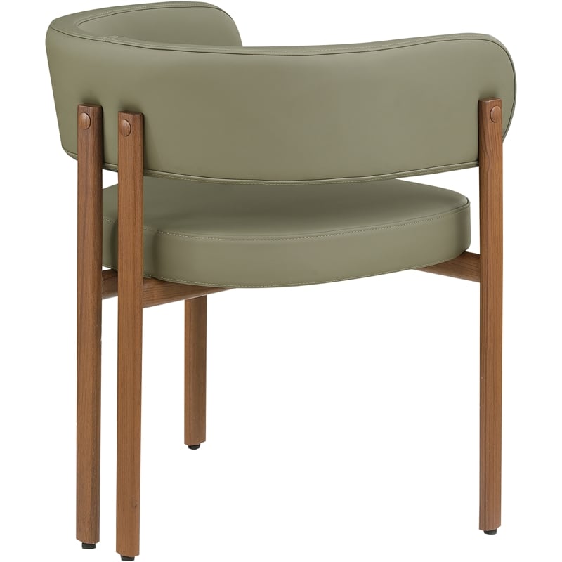 Meridian Furniture Gideon Olive Green Vegan Leather Dining Chair (Set of 2)