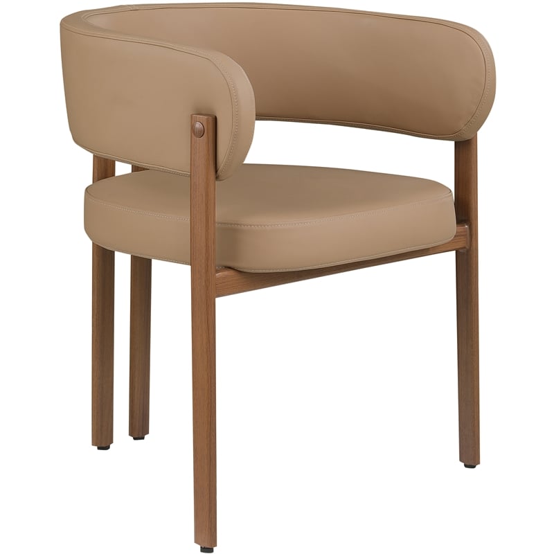 Meridian Furniture Gideon Tan Vegan Leather Dining Chair (Set of 2)