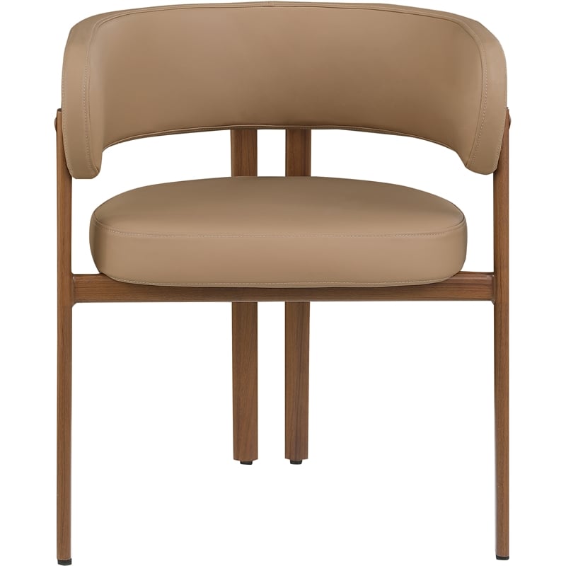 Meridian Furniture Gideon Tan Vegan Leather Dining Chair (Set of 2)