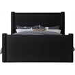 Meridian Furniture Elias Black Velvet Full Bed