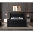 Meridian Furniture Elias Black Velvet Full Bed