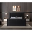 Meridian Furniture Elias Black Velvet King Bed