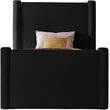 Meridian Furniture Elias Black Velvet Twin Bed