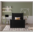 Meridian Furniture Elias Black Velvet Twin Bed