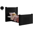 Meridian Furniture Elias Black Velvet Twin Bed