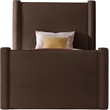 Meridian Furniture Elias Brown Velvet Twin Bed