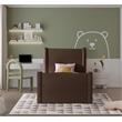 Meridian Furniture Elias Brown Velvet Twin Bed