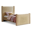 Meridian Furniture Elias Camel Velvet Twin Bed