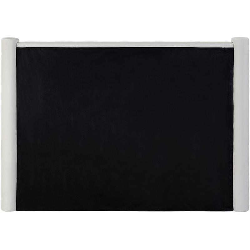 Meridian Furniture Elias Cream Velvet Queen Bed