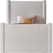 Meridian Furniture Elias Cream Velvet Twin Bed