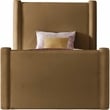 Meridian Furniture Elias Saddle Velvet Twin Bed