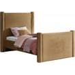 Meridian Furniture Elias Saddle Velvet Twin Bed