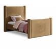 Meridian Furniture Elias Saddle Velvet Twin Bed