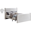 Meridian Furniture Elias Cream Boucle Fabric Full Bed