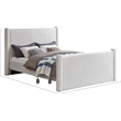 Meridian Furniture Elias Cream Boucle Fabric Full Bed