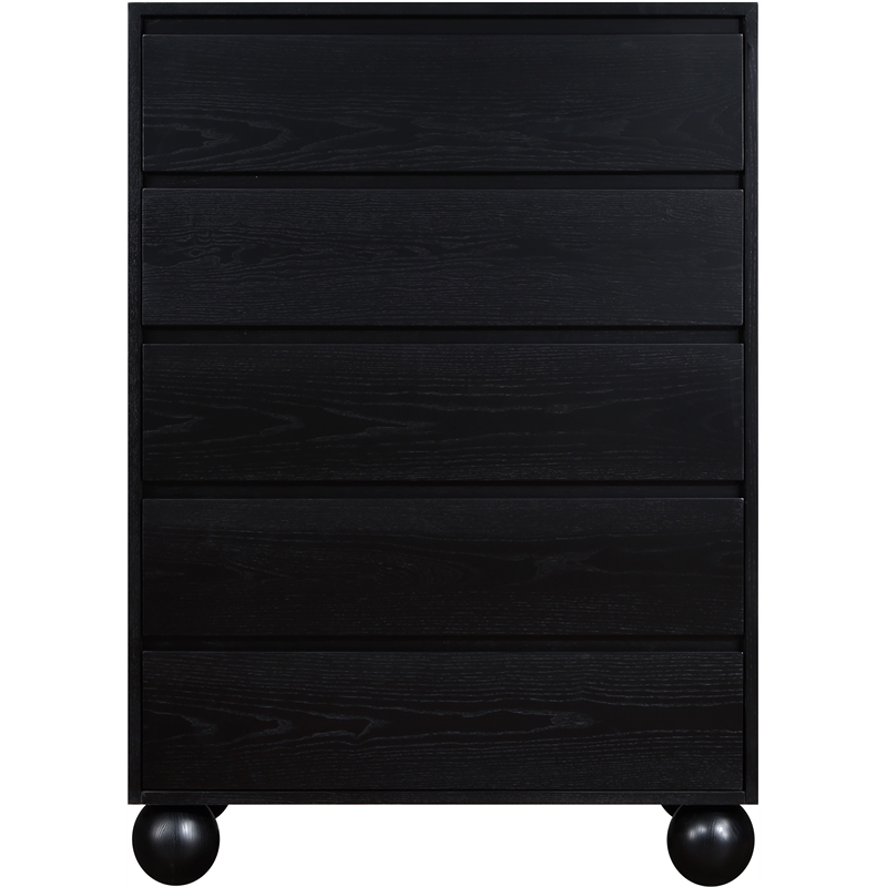 Meridian Furniture Kent Black Solid Ash Wood Chest
