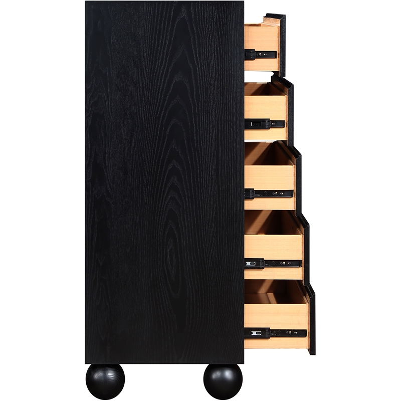 Meridian Furniture Kent Black Solid Ash Wood Chest