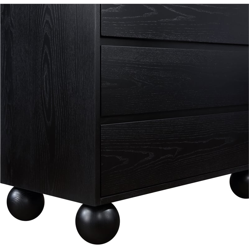 Meridian Furniture Kent Black Solid Ash Wood Chest