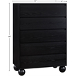 Meridian Furniture Kent Black Solid Ash Wood Chest
