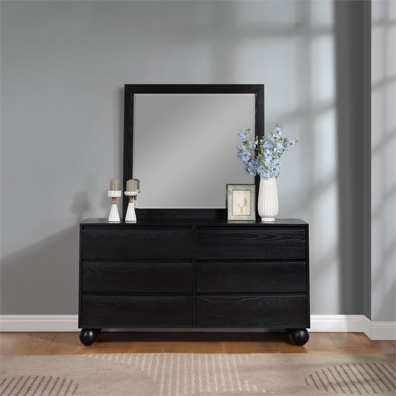 Meridian Furniture Kent Black Mirror