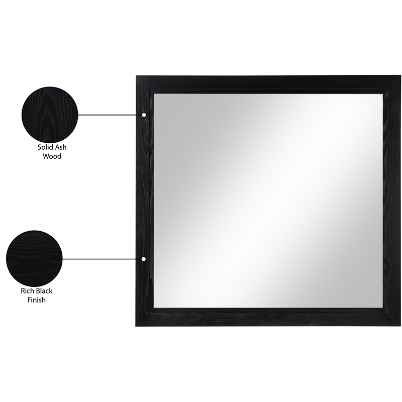 Meridian Furniture Kent Black Mirror