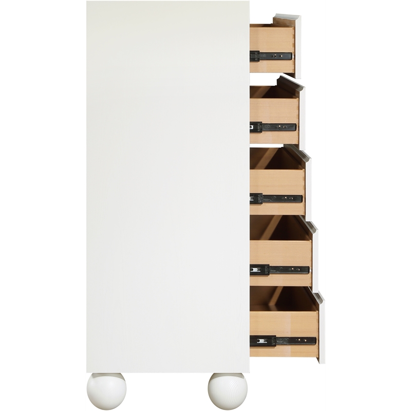 Meridian Furniture Kent Cream Solid Ash Wood Chest