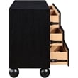 Meridian Furniture Kent Black Solid Ash Wood Dresser