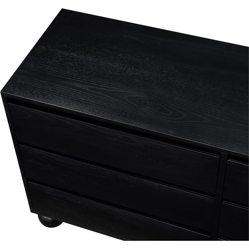 Meridian Furniture Kent Black Solid Ash Wood Dresser