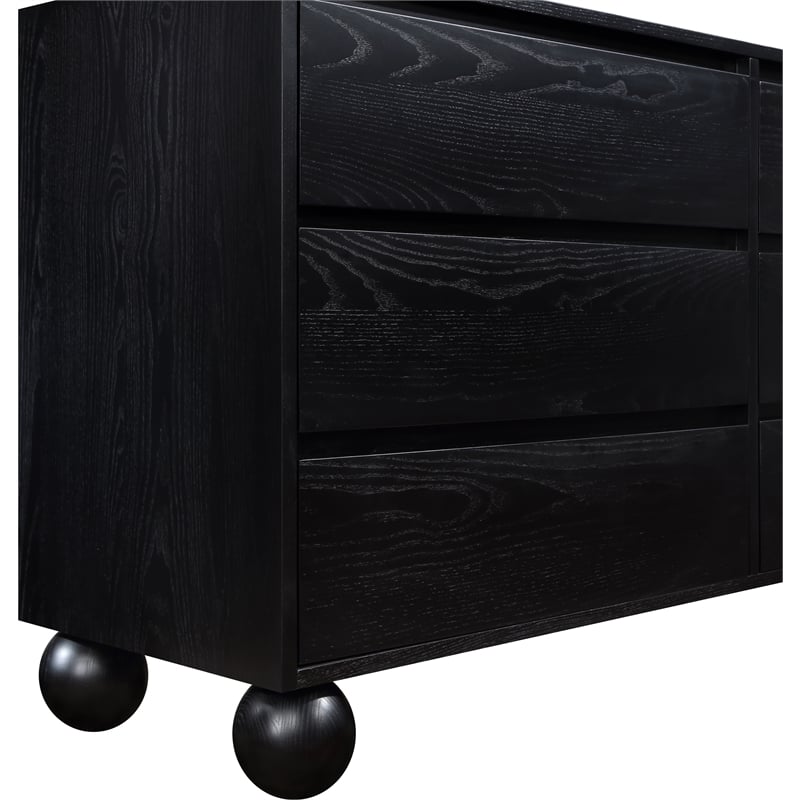 Meridian Furniture Kent Black Solid Ash Wood Dresser